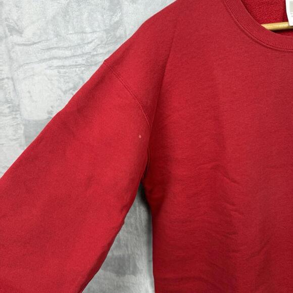 VTG 90s Russell Athletic Sweatshirts Made in USA Soild Y2K Adult Sz L Red Relax - Picture 6 of 10